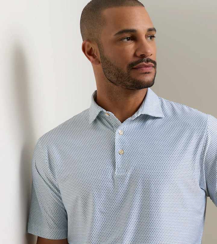 Peter Millar Hummingbird Performance Jersey Polo: White