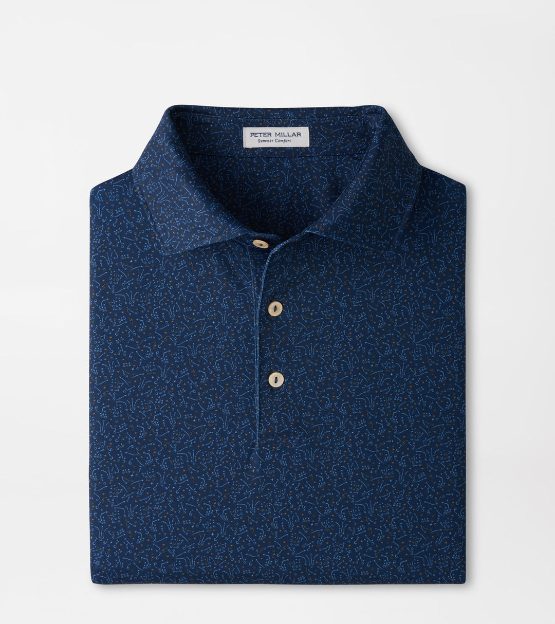 Peter Millar Winning Play Performance Jersey Polo: Navy