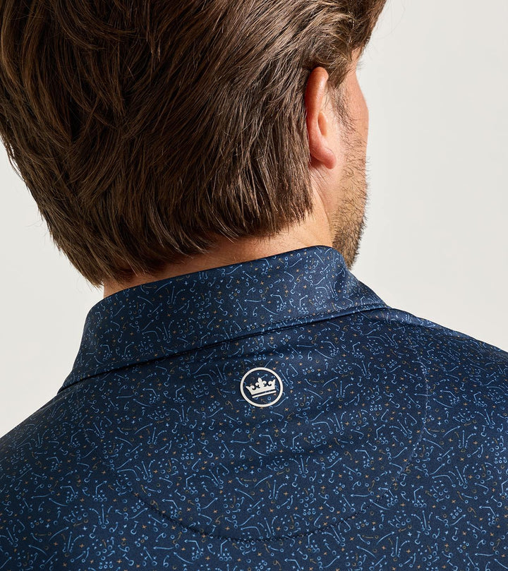 Peter Millar Winning Play Performance Jersey Polo: Navy