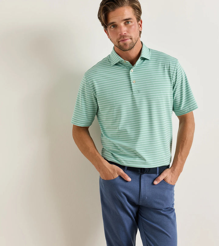 Peter Millar Rawlins Performance Jersey Polo: Fresh Mint