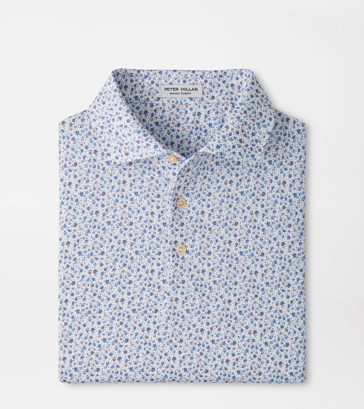 Peter Millar Ranch Water Performance Jersey Polo: White