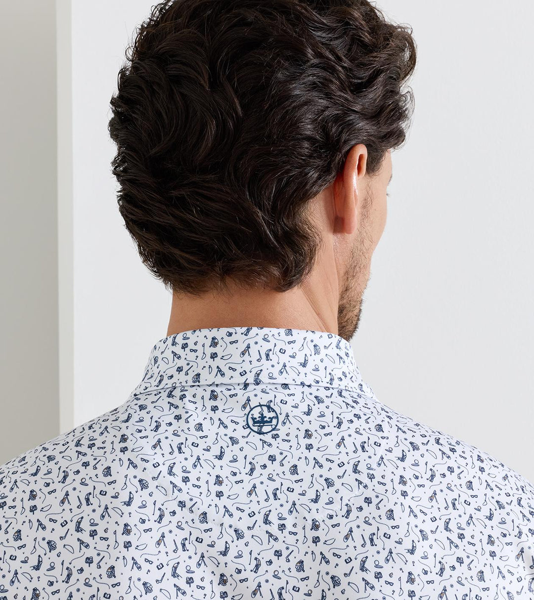 Peter Millar Read the Putt Performance Jersey Polo: White