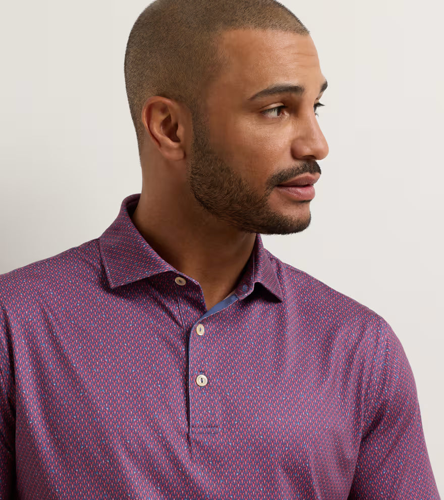 Peter Millar Lobster Boil  Performance Jersey Polo: Bali Blue
