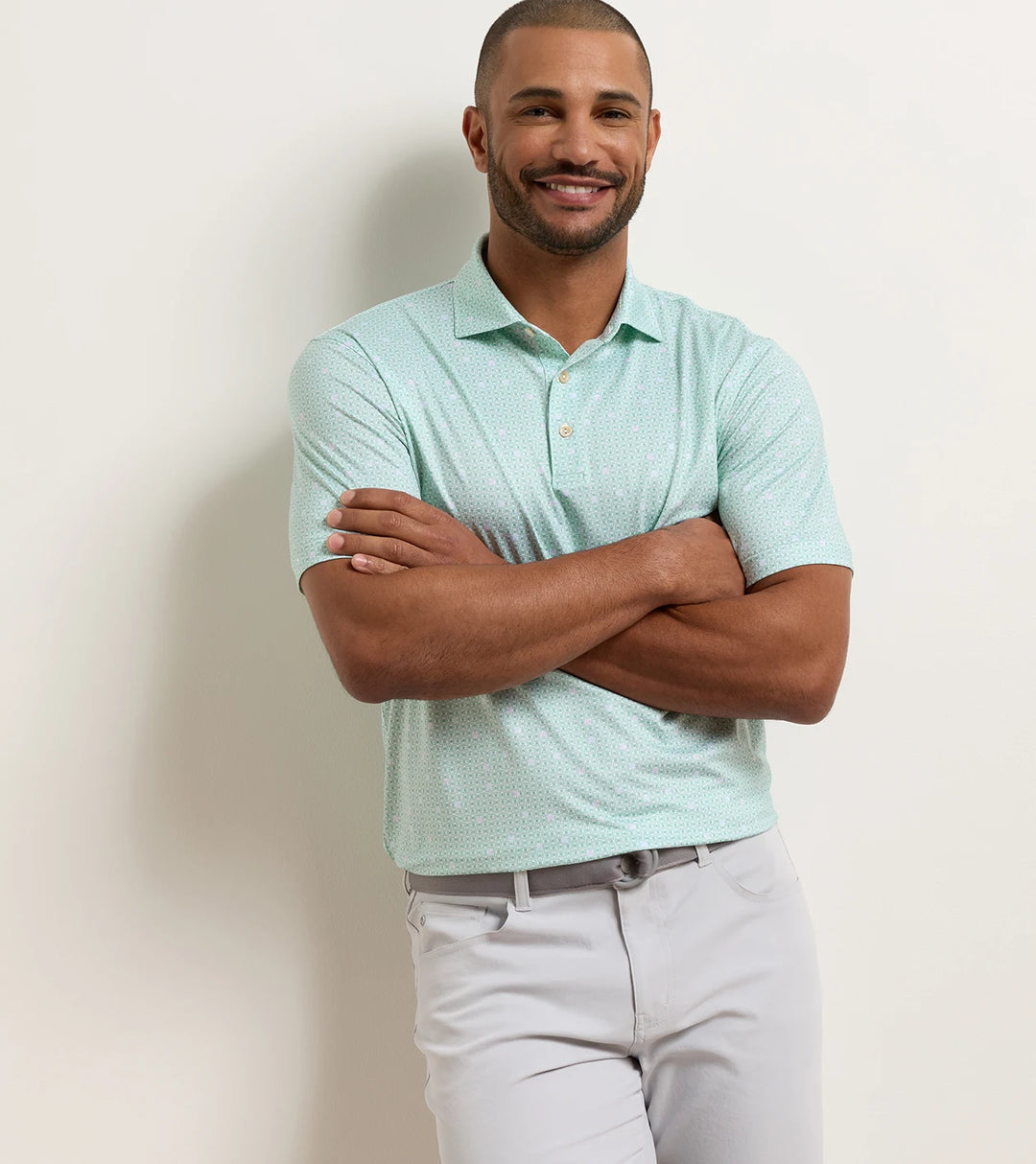 Peter Millar Skull It Performance Jersey Polo: White
