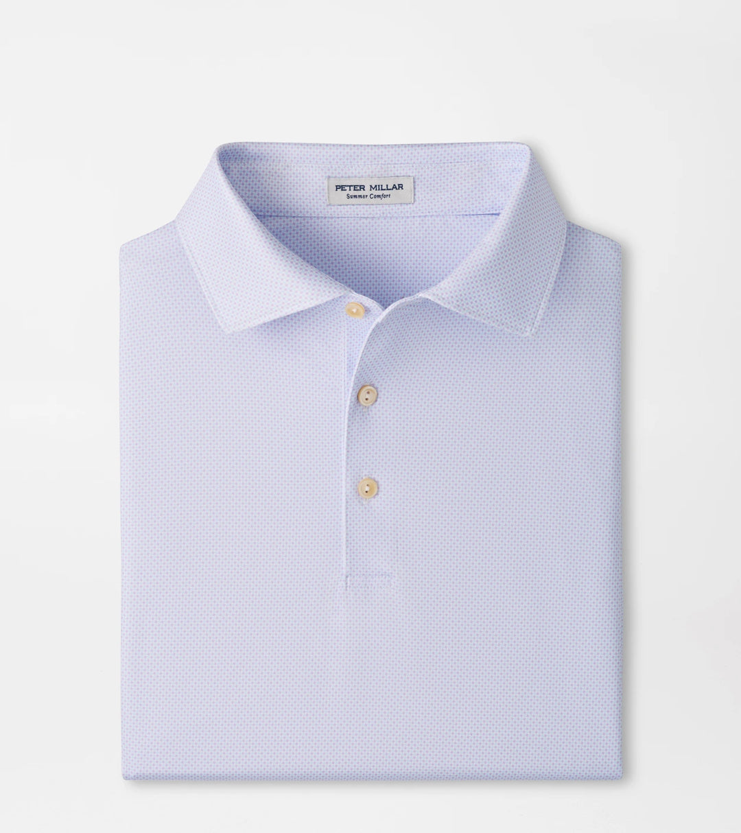 Peter Millar Phoenix Performance Jersey Polo: White / Garden Violet