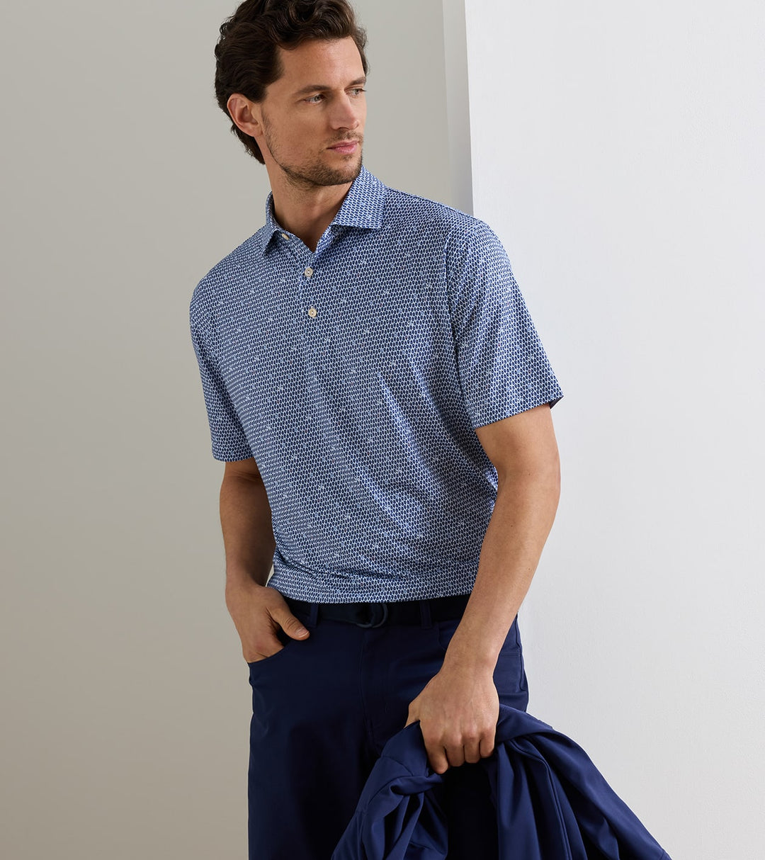 Peter Millar On the Half Shell Performance Jersey Polo: White