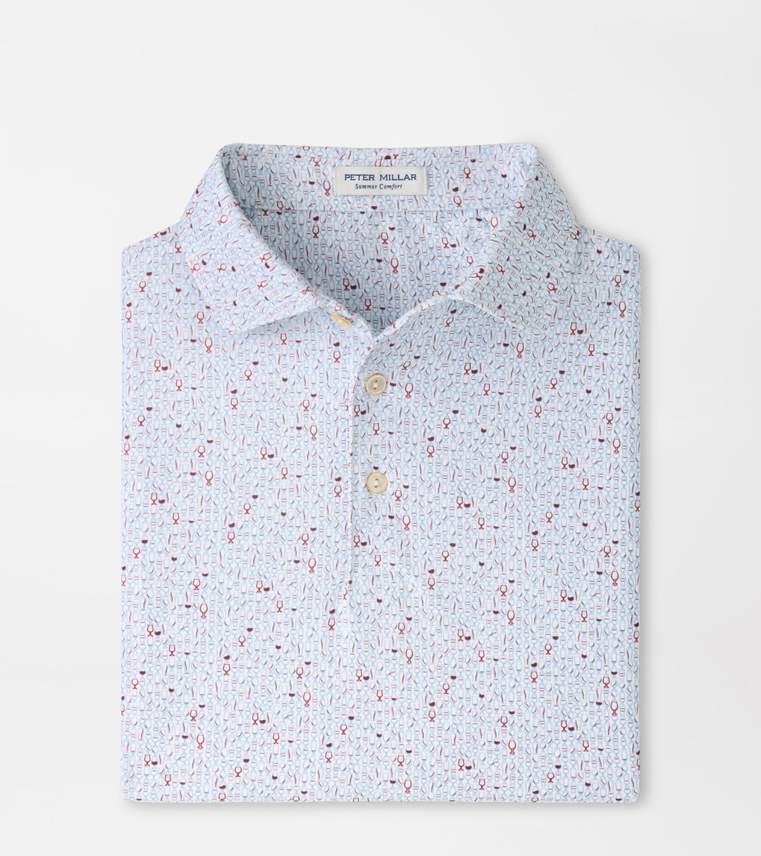 Peter Millar Glassware Performance Jersey Polo: White