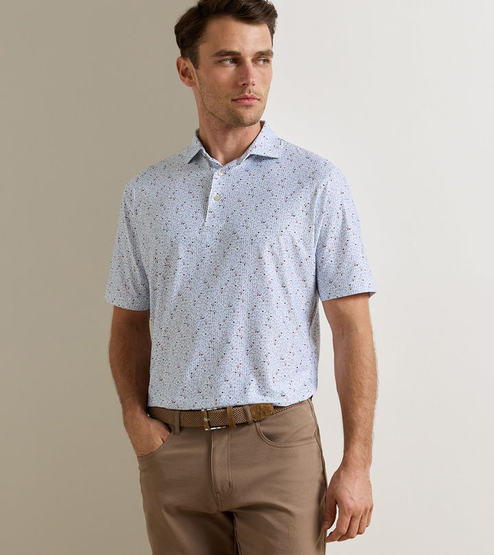 Peter Millar Glassware Performance Jersey Polo: White