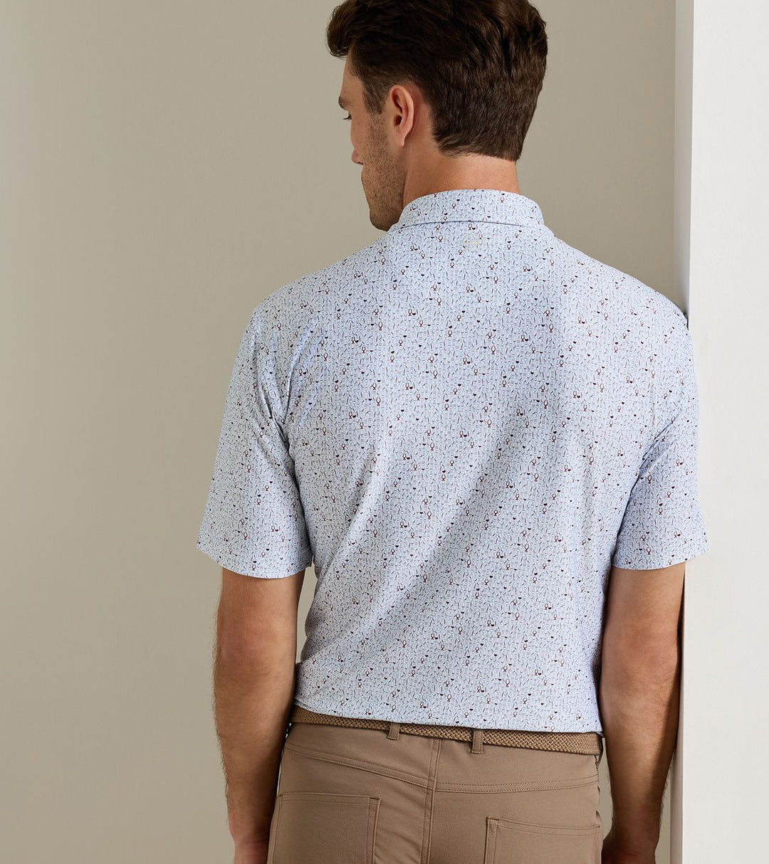 Peter Millar Glassware Performance Jersey Polo: White