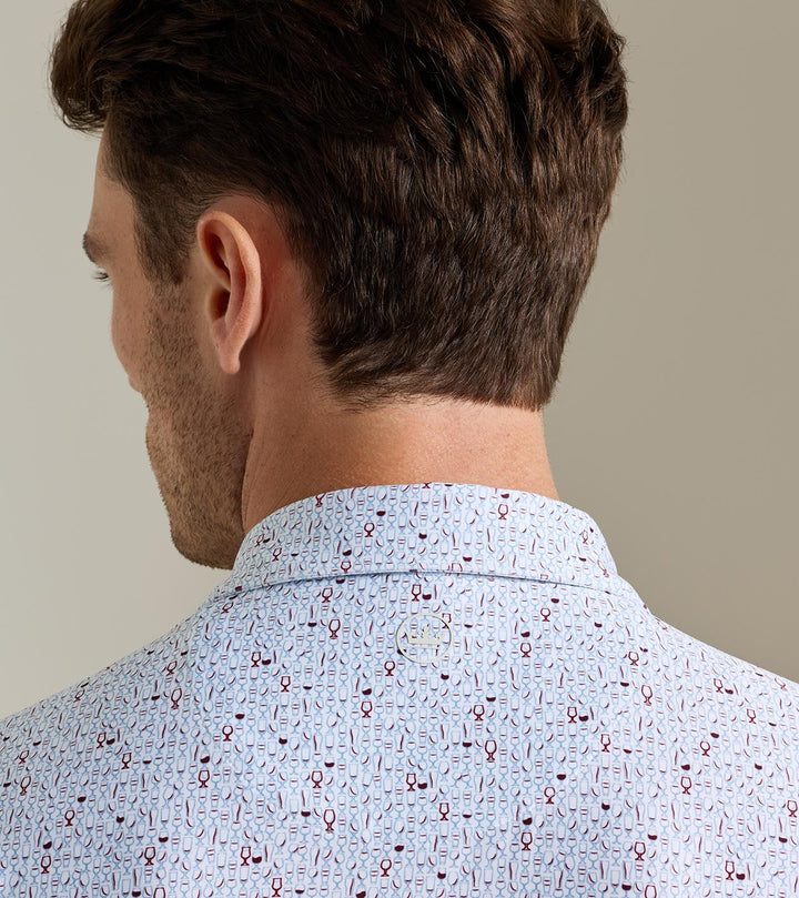 Peter Millar Glassware Performance Jersey Polo: White