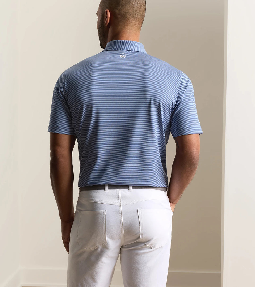 Peter Millar Pierce Performance Jersey Polo: Bali Blue