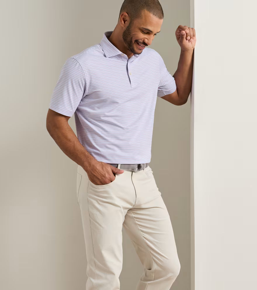 Peter Millar Pierce Performance Jersey Polo: White