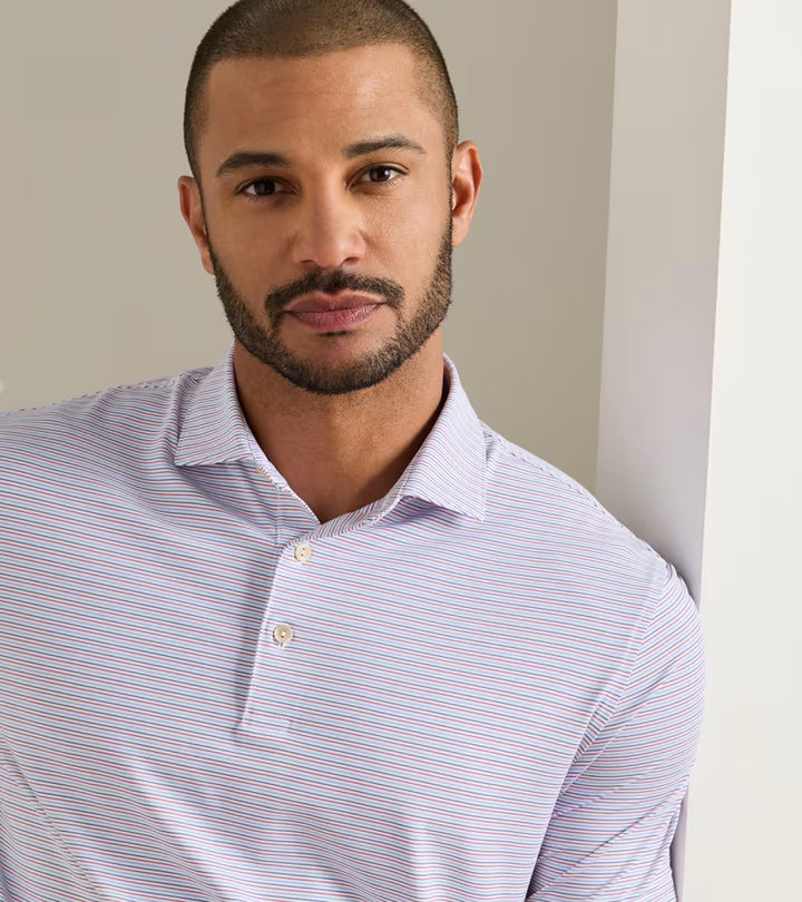 Peter Millar Pierce Performance Jersey Polo: White
