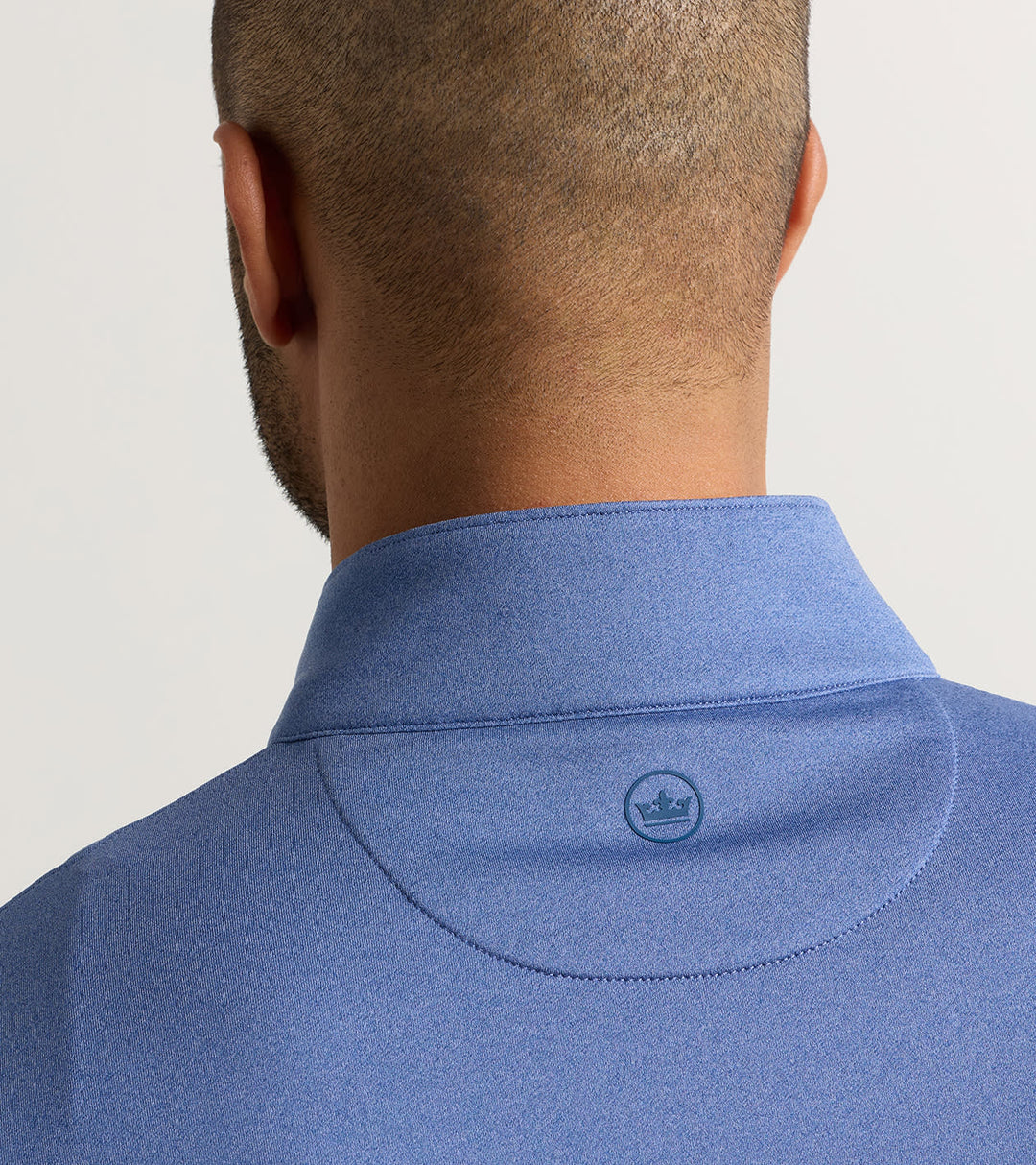 Peter Millar Perth Mélange Performance Quarter-Zip: Bali Blue