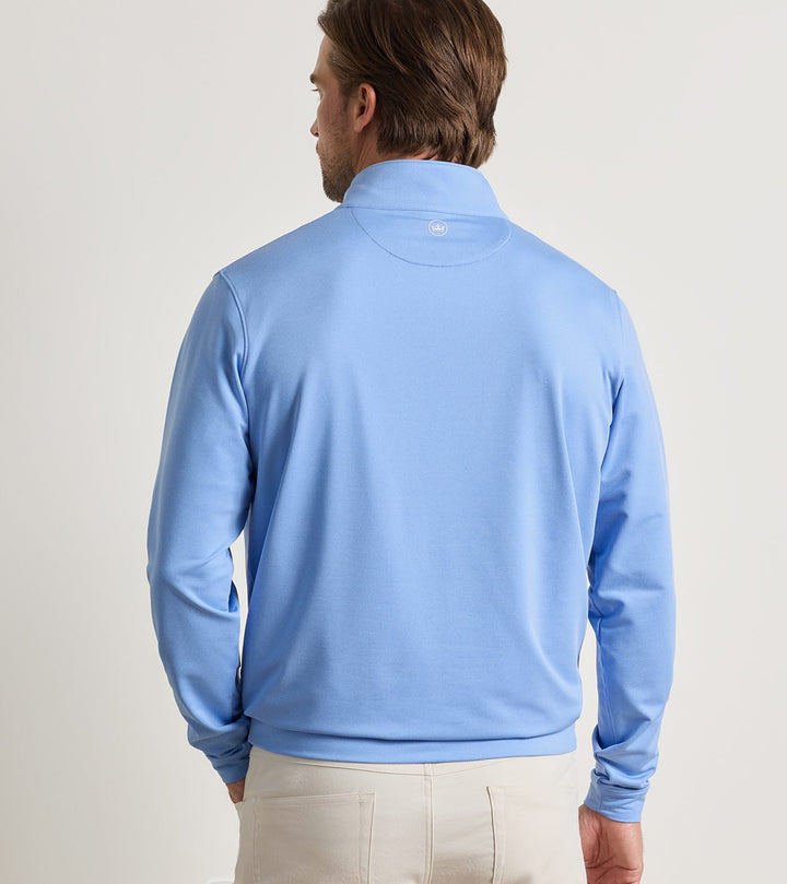Peter Millar Perth Mélange Performance Quarter-Zip: Estate Blue