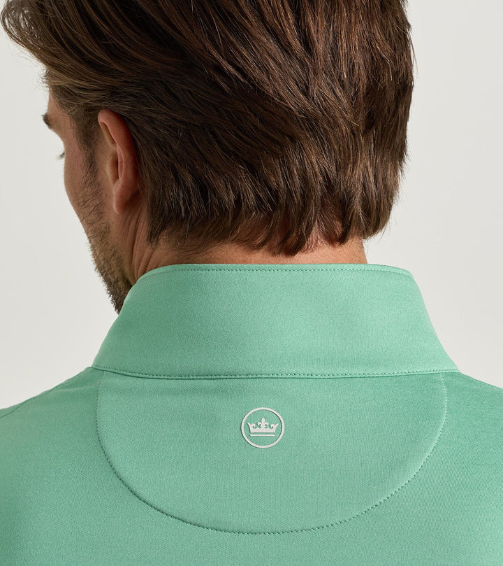 Peter Millar Perth Mélange Performance Quarter-Zip: Fresh Mint