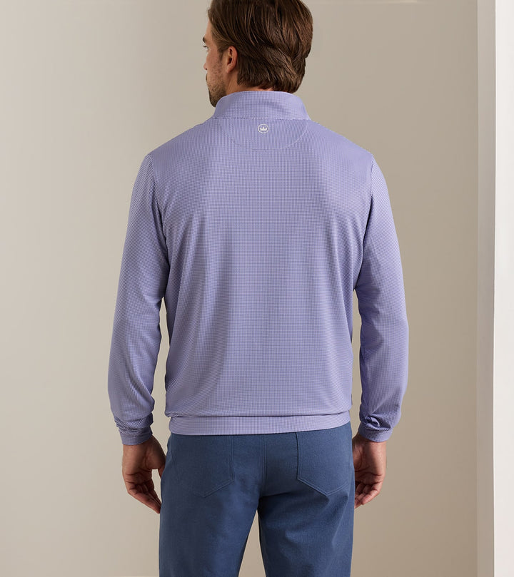 Peter Millar Perth Basketweave Performance Quarter-Zip: Garden Violet