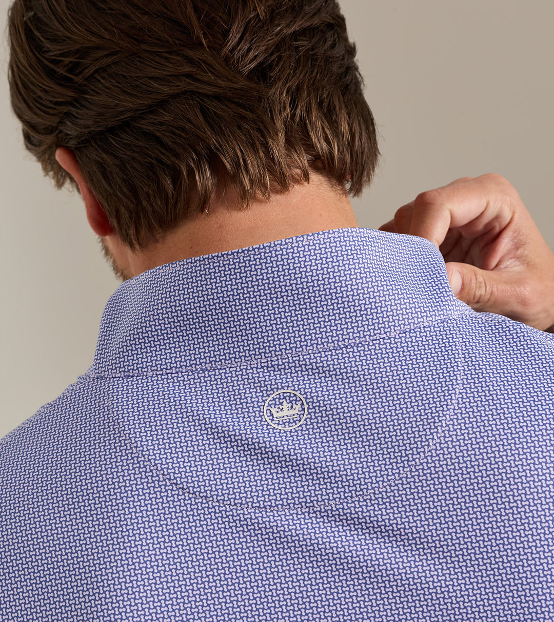 Peter Millar Perth Basketweave Performance Quarter-Zip: Garden Violet
