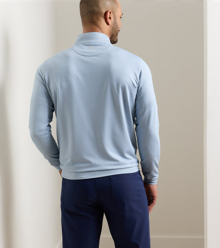 Peter Millar Perth Basketweave Performance Quarter-Zip Lake Murray Dam Towers: Lakeside