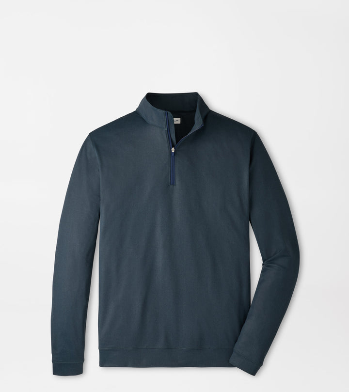 Peter Millar Perth Herringbone Performance Quarter-Zip: Pine Brook