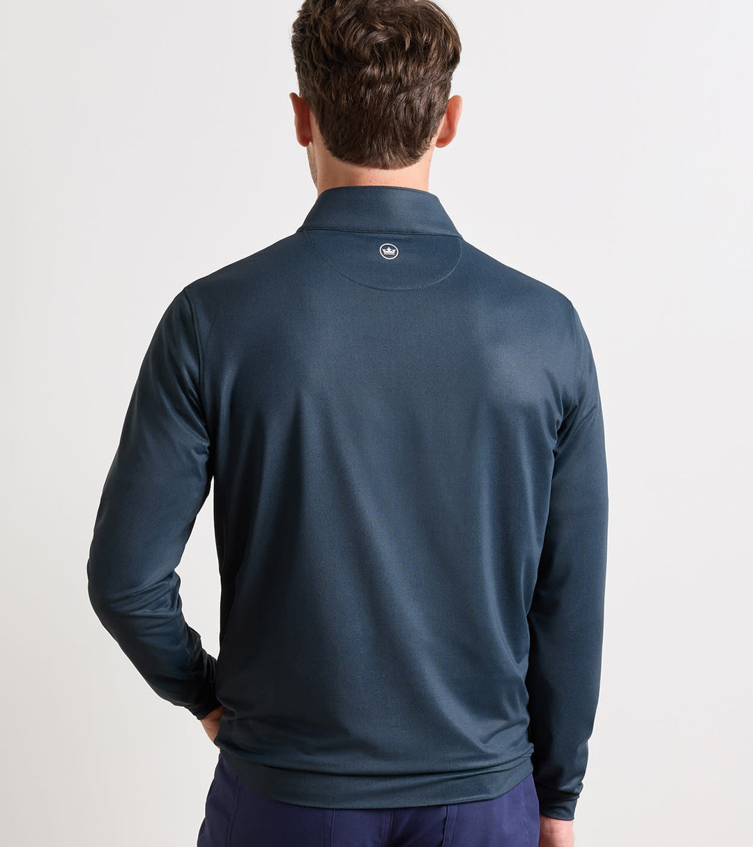 Peter Millar Perth Herringbone Performance Quarter-Zip: Pine Brook