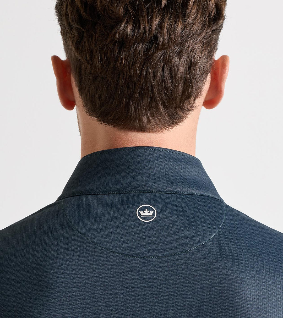 Peter Millar Perth Herringbone Performance Quarter-Zip: Pine Brook