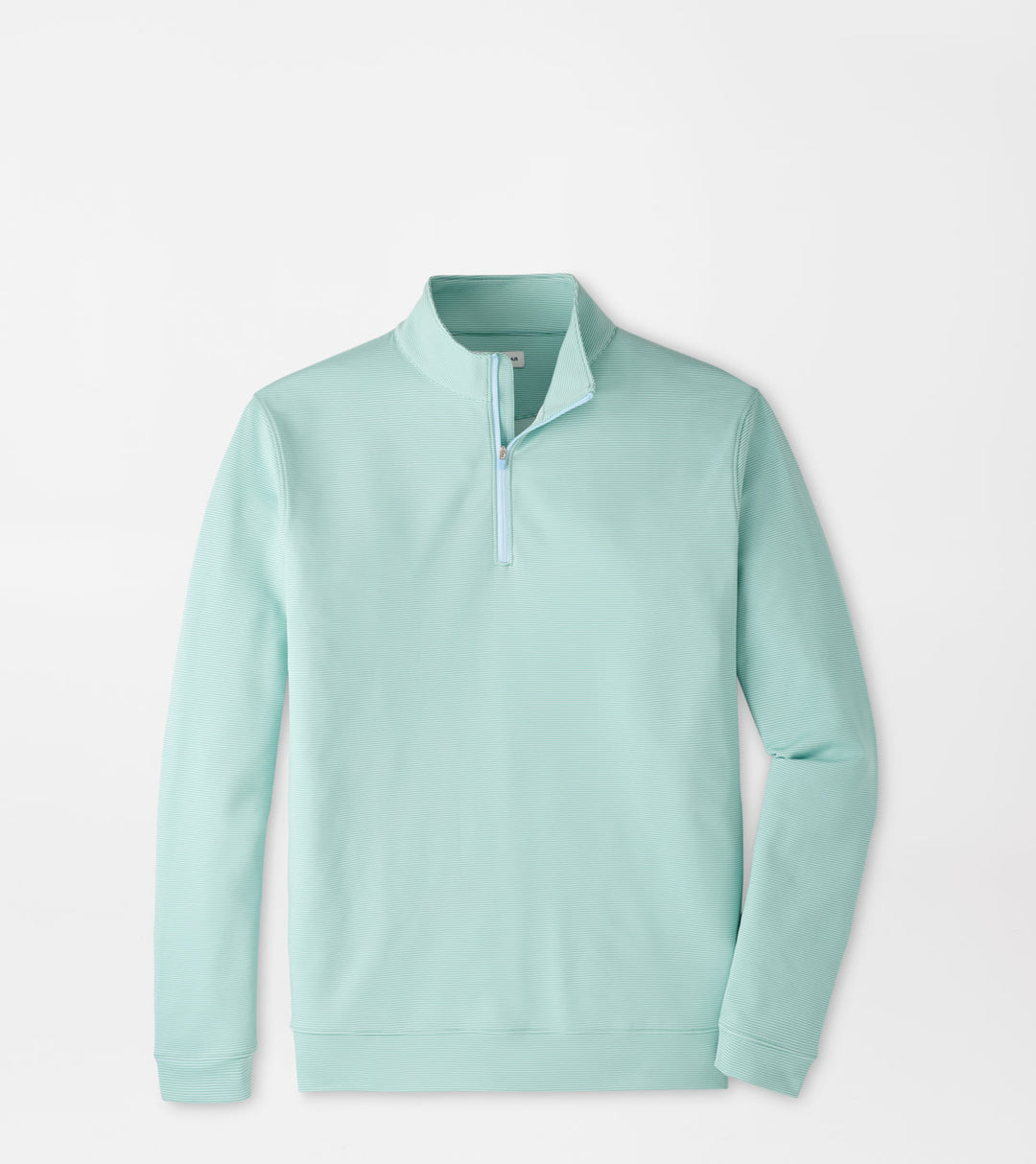 Peter Millar Perth Sugar Stripe Performance Quarter-Zip: Fresh Mint