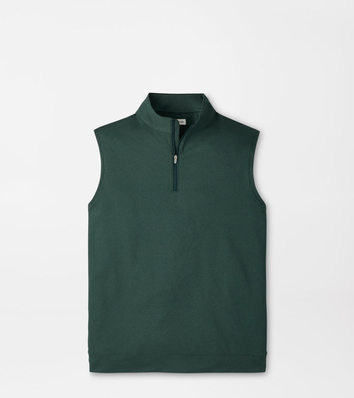 Peter Millar Galway Melange Performance Quarter-Zip Vest: Pine Brook