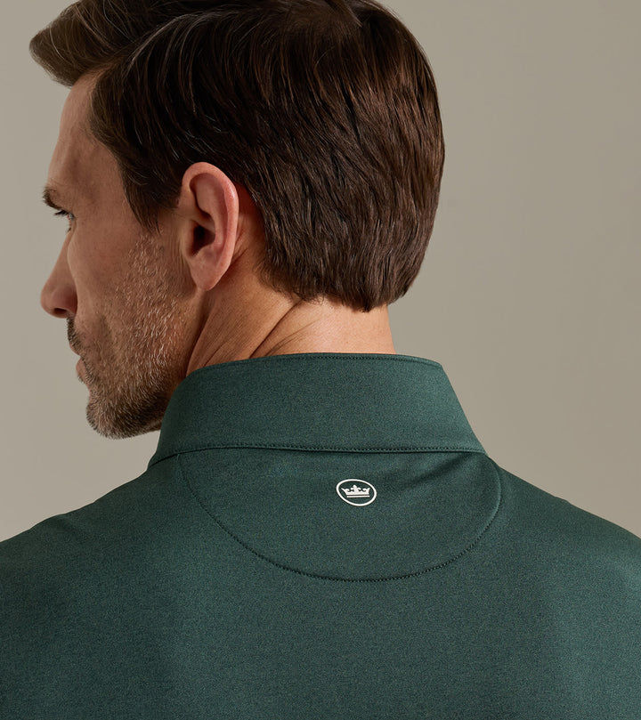 Peter Millar Galway Melange Performance Quarter-Zip Vest: Pine Brook