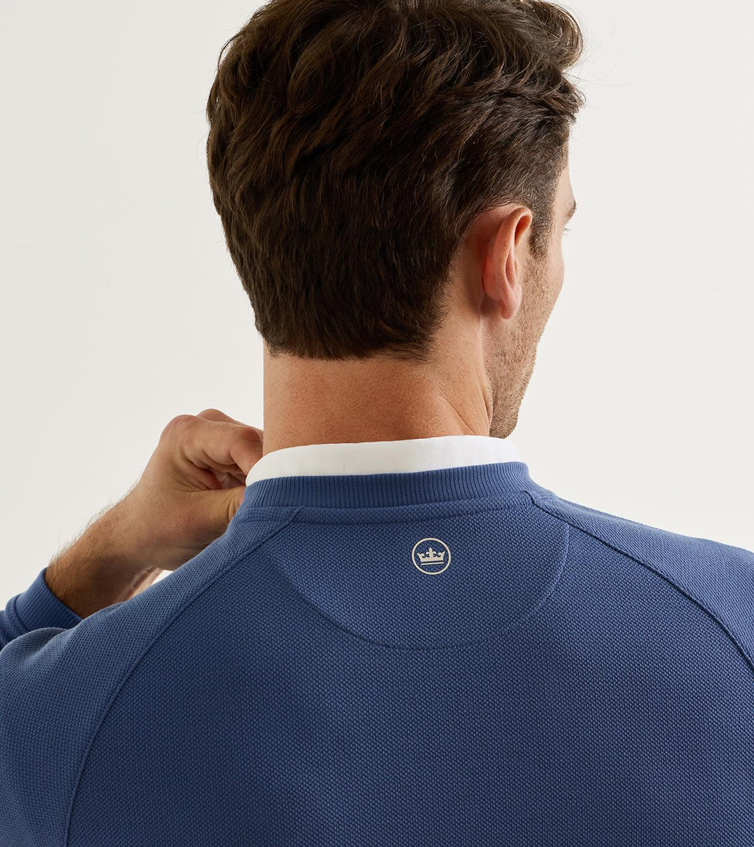 Peter Millar Cradle Piqué Performance Crewneck: Bali Blue