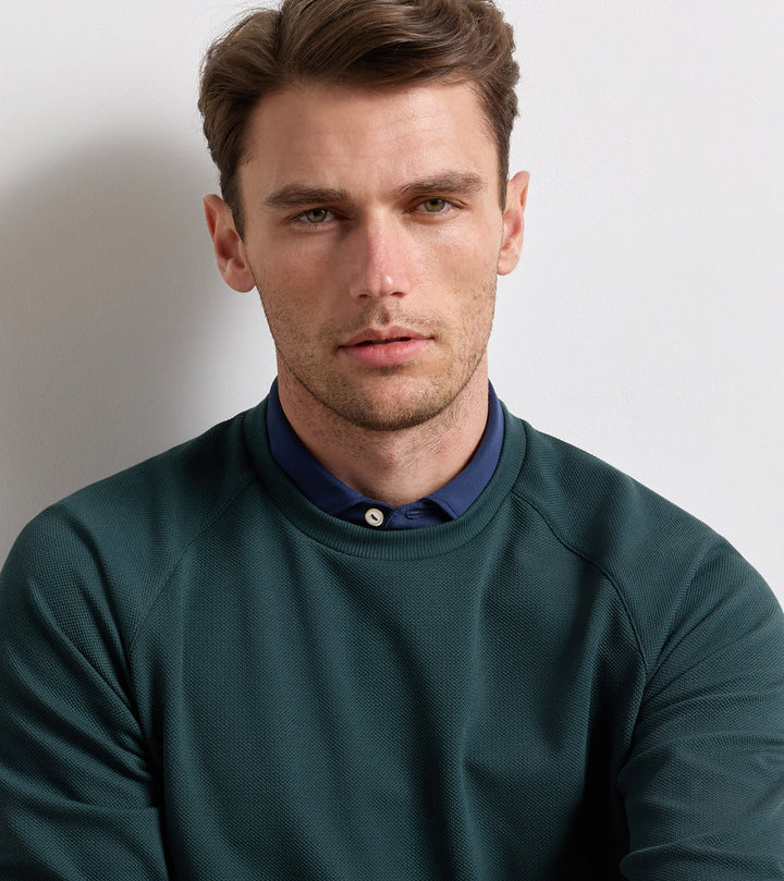 Peter Millar Cradle Piqué Performance Crewneck: Pine Brook