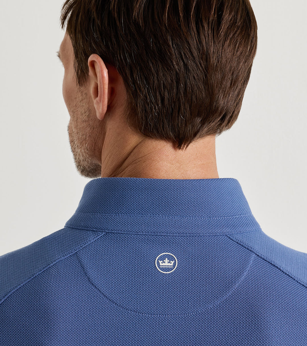 Peter Millar Cradle Piqué Performance Quarter-Zip: Bali Blue
