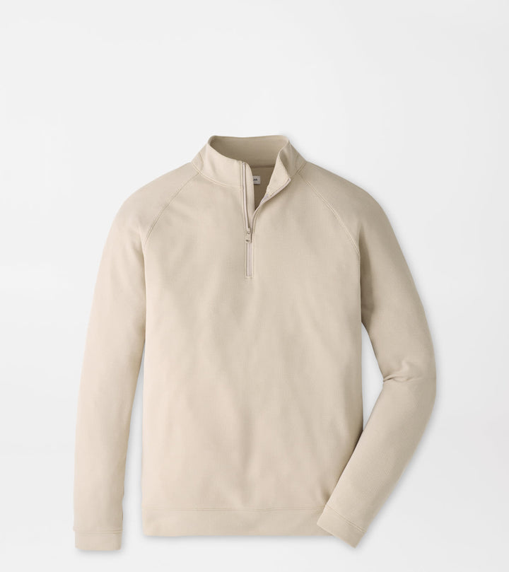 Peter Millar Cradle Piqué Performance Quarter-Zip: Khaki