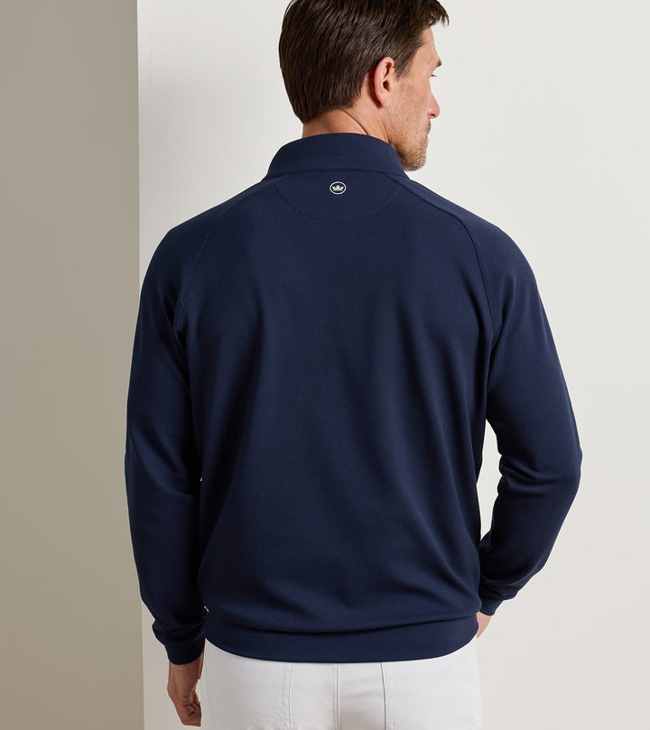 Peter Millar Cradle Piqué Performance Quarter-Zip: Navy