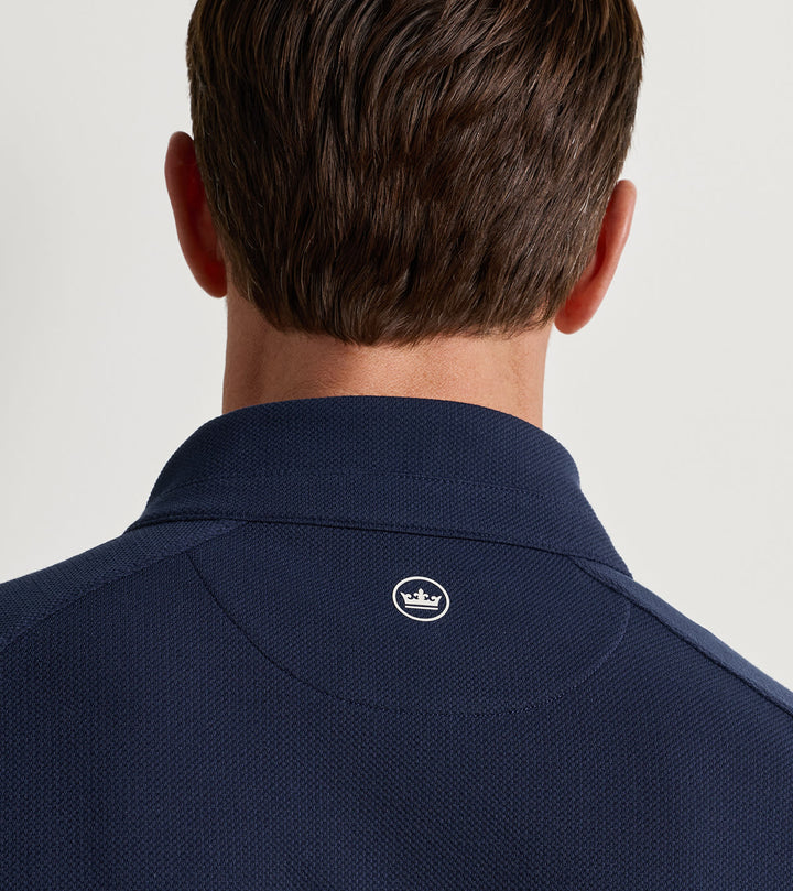 Peter Millar Cradle Piqué Performance Quarter-Zip: Navy