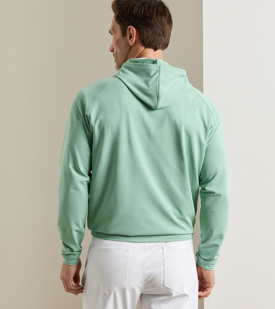 Peter Millar Pine Performance Hoodie: Fresh Mint
