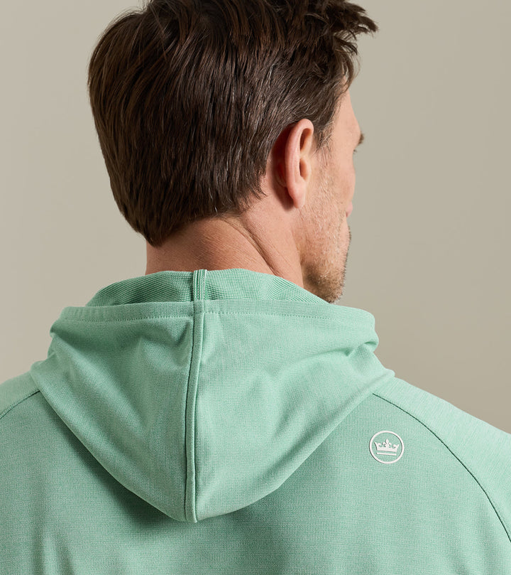 Peter Millar Pine Performance Hoodie: Fresh Mint