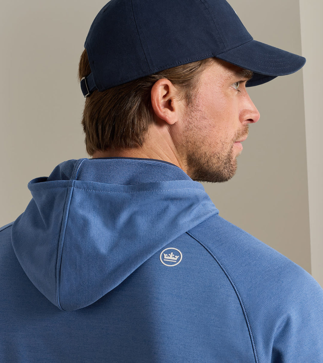 Peter Millar Pine Performance Hoodie: Sport Navy