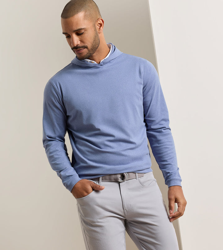 Peter Millar Ardent Air Performance Hoodie: Bali Blue