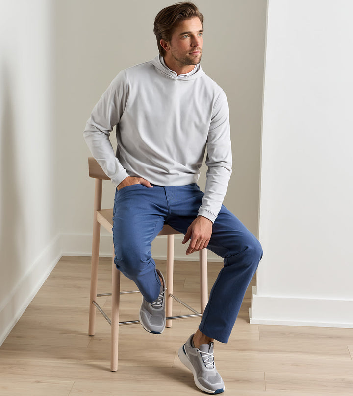 Peter Millar Ardent Air Performance Hoodie: British Grey