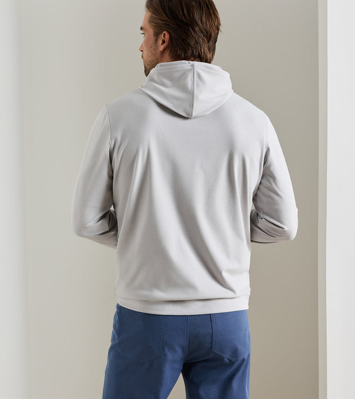 Peter Millar Ardent Air Performance Hoodie: British Grey
