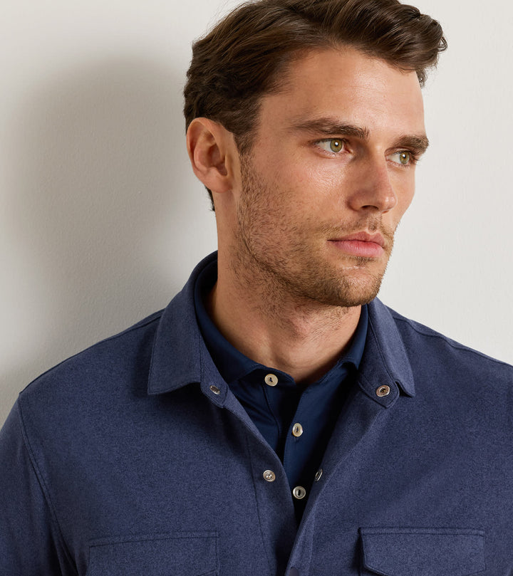 Peter Millar Ardent Air Performance Shirt Jacket: Navy