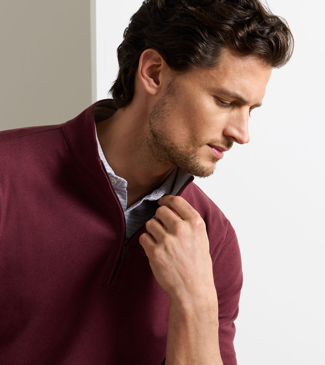 Peter Millar Ardent Air Performance Quarter-Zip: Bordeaux
