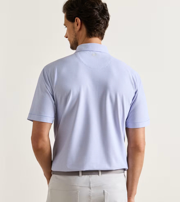 Peter Millar Mosaic Performance Mesh Polo: Estate Blue
