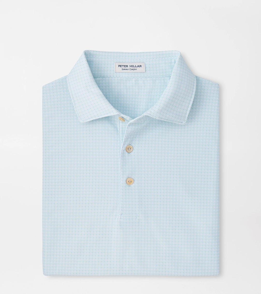 Peter Millar Mosaic Performance Mesh Polo: Pale Blue