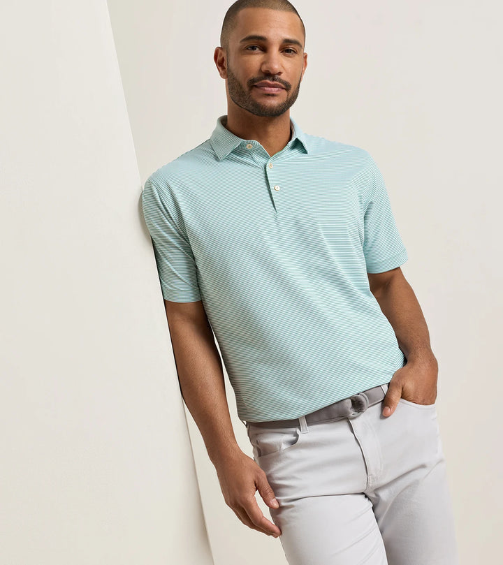 Peter Millar Candor Performance Mesh Polo: Fresh Mint