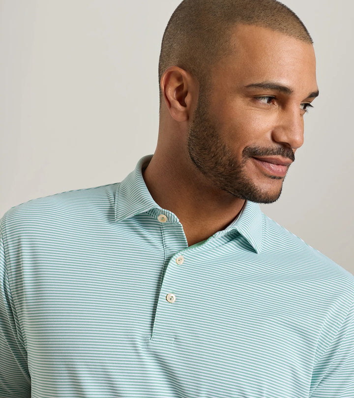 Peter Millar Candor Performance Mesh Polo: Fresh Mint