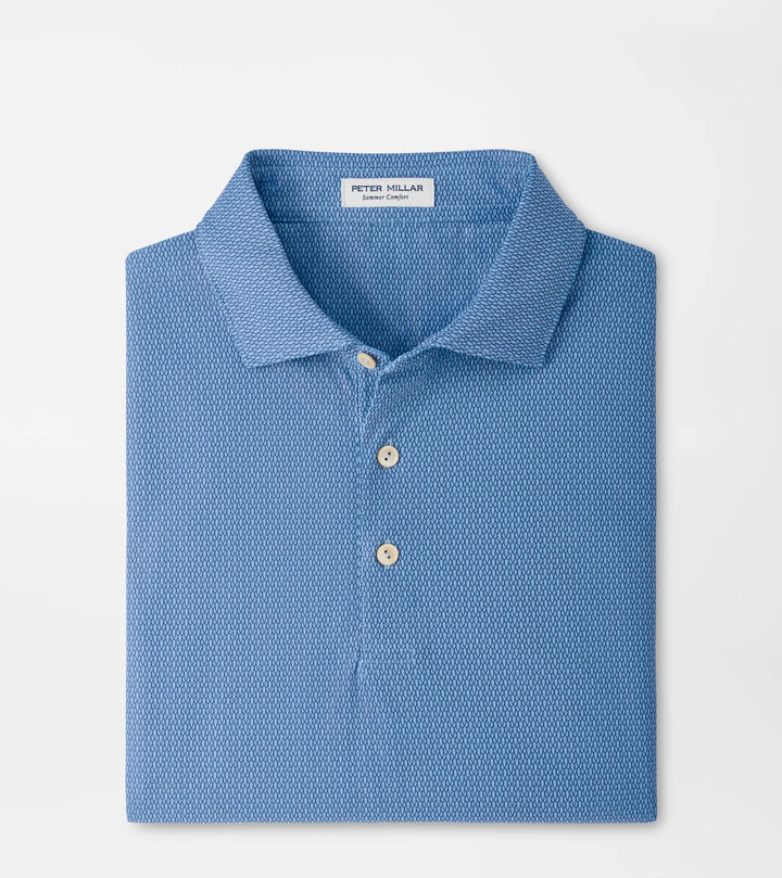 Peter Millar Currituck Performance Mesh Polo Lake Murray Dam Towers: Cottage Blue