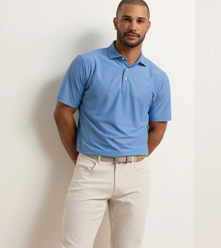 Peter Millar Currituck Performance Mesh Polo Lake Murray Dam Towers: Cottage Blue