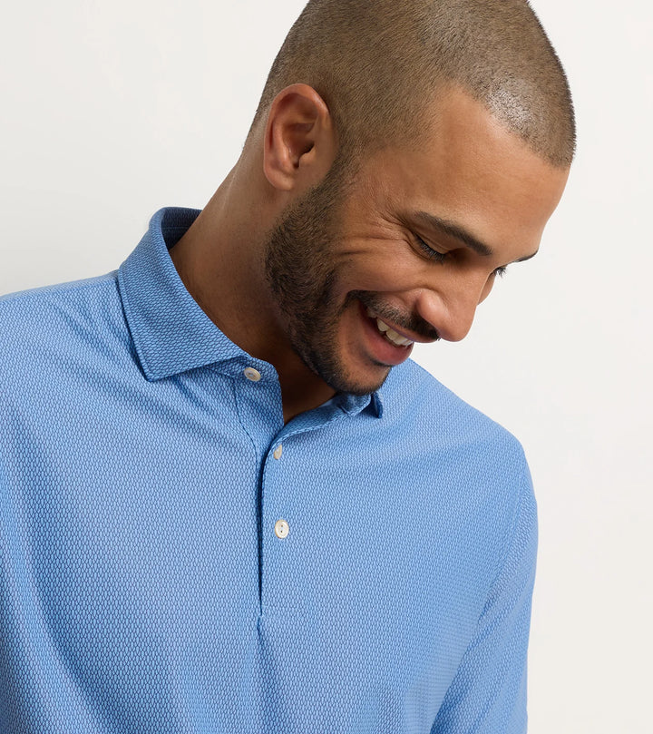 Peter Millar Currituck Performance Mesh Polo Lake Murray Dam Towers: Cottage Blue
